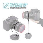 Camera Lens Cap Leash with Elastic String (3-Pack)
