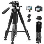 VICTIV 74” Heavy-Duty Camera Tripod with Bag
