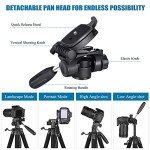 VICTIV 74” Heavy-Duty Camera Tripod with Bag