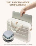 LOVEVOOK Laptop Bag For Women, 15.6 Inch Puffer Laptop Briefcase, Lightweight Work Bussiness Messenger Bag, Large Computer Shoulder Bag, Office, Travel, College, Teacher