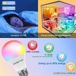 Smart RGBW Light Bulbs Compatible with Alexa & Google