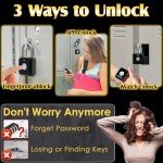 Smart Fingerprint Padlock with APP Unlock – Black