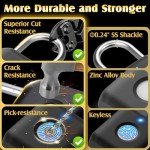 Smart Fingerprint Padlock with APP Unlock – Black