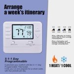 Heagstat 5-1-1 Programmable Thermostat for Home