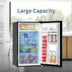 BANGSON 3.2 Cu.Ft Mini Fridge with Freezer