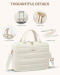LOVEVOOK Laptop Bag For Women, 15.6 Inch Puffer Laptop Briefcase, Lightweight Work Bussiness Messenger Bag, Large Computer Shoulder Bag, Office, Travel, College, Teacher