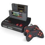 Retro-Bit Duo Console for NES/SNES Games - Black/Red