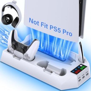 PS5 Cooling Stand and Dual Controller Charger