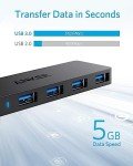 Anker 4-Port USB 3.0 Hub, Ultra-Slim Data USB Hub with 2 ft Extended Cable [Charging Not Supported], for MacBook, Mac Pro, Mac mini, iMac, Surface Pro, XPS, PC, Flash Drive, Mobile HDD