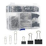 Assorted Binder Clips Set, 340pcs - Jumbo & Standard