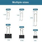 Assorted Binder Clips Set, 340pcs - Jumbo & Standard