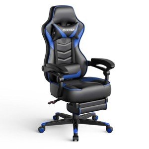 Ergonomic Gaming Chair with Footrest and Lumbar Support