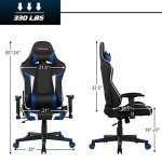 Goplus Ergonomic Gaming Chair with Massage Feature