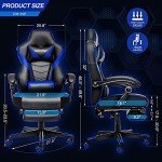 Ergonomic Gaming Chair with Footrest and Lumbar Support