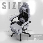 Dowinx Ergonomic Gaming Chair with Massage & Footrest