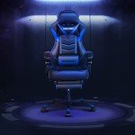 Ergonomic Gaming Chair with Footrest and Lumbar Support