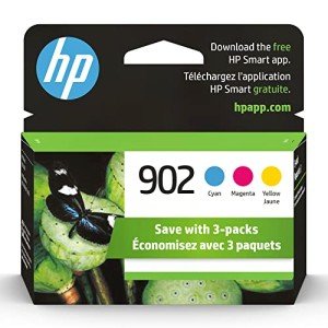 HP 902 Ink Cartridges 3-Pack: Cyan, Magenta, Yellow