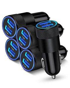 5-Pack USB Car Charger Adapter - Fast Charging