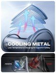 AINOPE 4.8A Compact Metal USB Car Charger