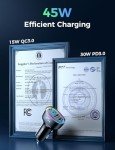 Fast 45W USB-C Car Charger with 4 Ports