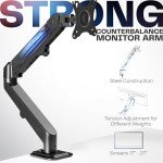 VIVO Pneumatic Spring Arm Clamp Desktop Monitor Mount