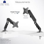 VIVO Pneumatic Spring Arm Clamp Desktop Monitor Mount