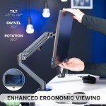 VIVO Pneumatic Spring Arm Clamp Desktop Monitor Mount