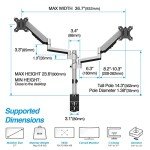 Dual 13"-27" Adjustable Monitor Arm Desk Mount