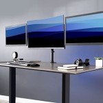 VIVO Adjustable Triple Monitor Mount for 24" Screens