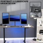 VIVO Adjustable Triple Monitor Mount for 24" Screens