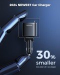 Retractable 69W Car Charger with Fast Charging Cables