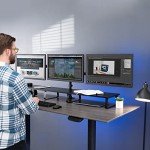 VIVO Adjustable Triple Monitor Mount for 24" Screens
