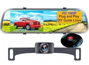 HD 1080P Backup Camera Mirror with Night Vision