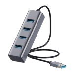 Antool 4-Port USB 3.0 Hub, Aluminum USB Splitter, 2ft Cable, 5 Gbps Data Transfer, USB Extender for Laptop, HDD, Pc, Mac, Mouse, Flash Drive, Keyborad (4-Port)