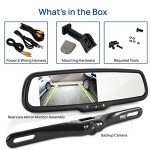 Pyle Rear View Mirror Backup Camera System