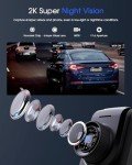 2K WiFi Dash Cam with Night Vision and App