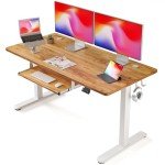 FEZIBO 55" Electric Height Adjustable Standing Desk