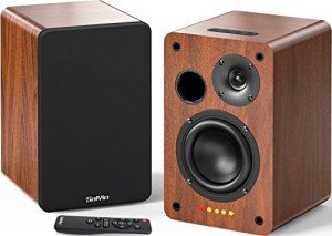Saiyin 40W Bluetooth Bookshelf Speakers for TV