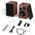 Saiyin 40W Bluetooth Bookshelf Speakers for TV