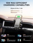 15W Fast Wireless Car Charger with Auto Clamping