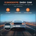 Veement 2.5K Mini Dash Cam with WiFi & Night Vision