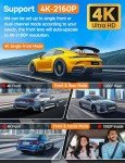 Icesky 3-Channel 4K Dash Cam with 64GB Card