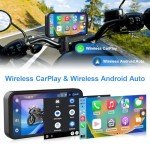 Weuaste 6.25" Waterproof Motorcycle Dash Cam & GPS