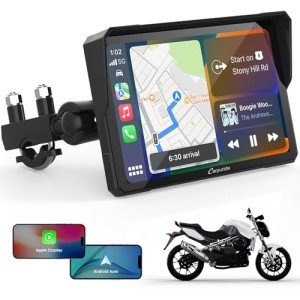 7" Waterproof Motorcycle GPS with Wireless CarPlay