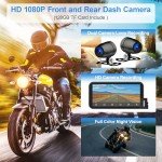 Weuaste 6.25" Waterproof Motorcycle Dash Cam & GPS