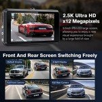 Miden S7 2.5K Dual Dash Cam with SD Card