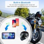 Weuaste 6.25" Waterproof Motorcycle Dash Cam & GPS