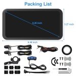 Weuaste 6.25" Waterproof Motorcycle Dash Cam & GPS
