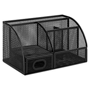 Amazon Basics Black Mesh Pen Holder Organizer