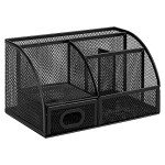 Amazon Basics Black Mesh Pen Holder Organizer